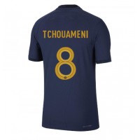 Frankreich Aurelien Tchouameni #8 Fußballbekleidung Heimtrikot WM 2022 Kurzarm